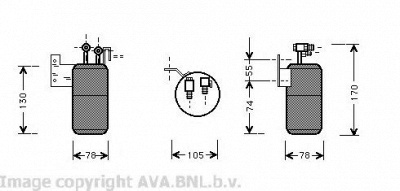 AVA QUALITY COOLING vwd017 -  Осушитель, кондиционер